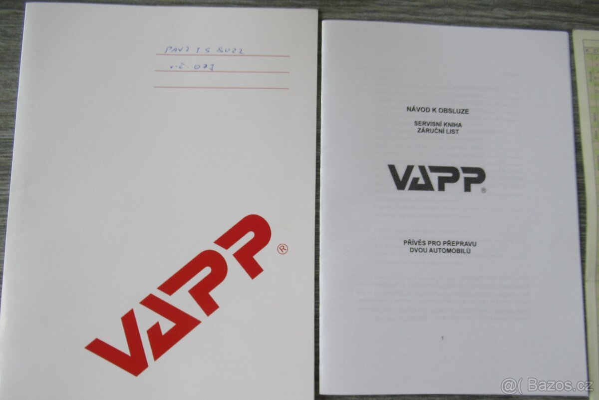 Vapp PAV PAV2 3.5t 820x220 4 nájezdy - 12