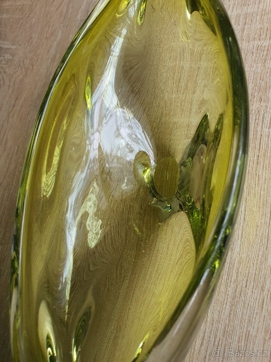 Hutní sklo Žardiniéra, miska - 12
