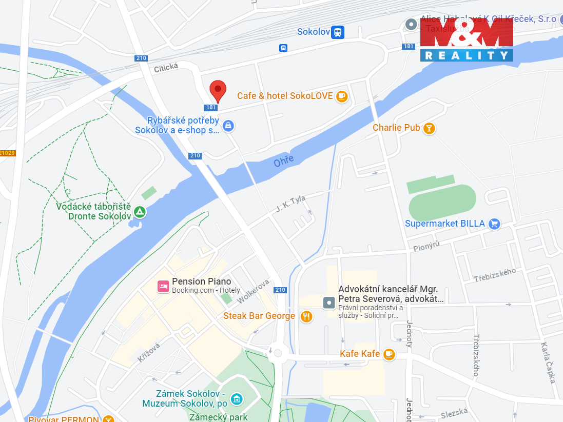 Pronájem bytu 1+kk, 40 m², Sokolov, ul. Nádražní - 12