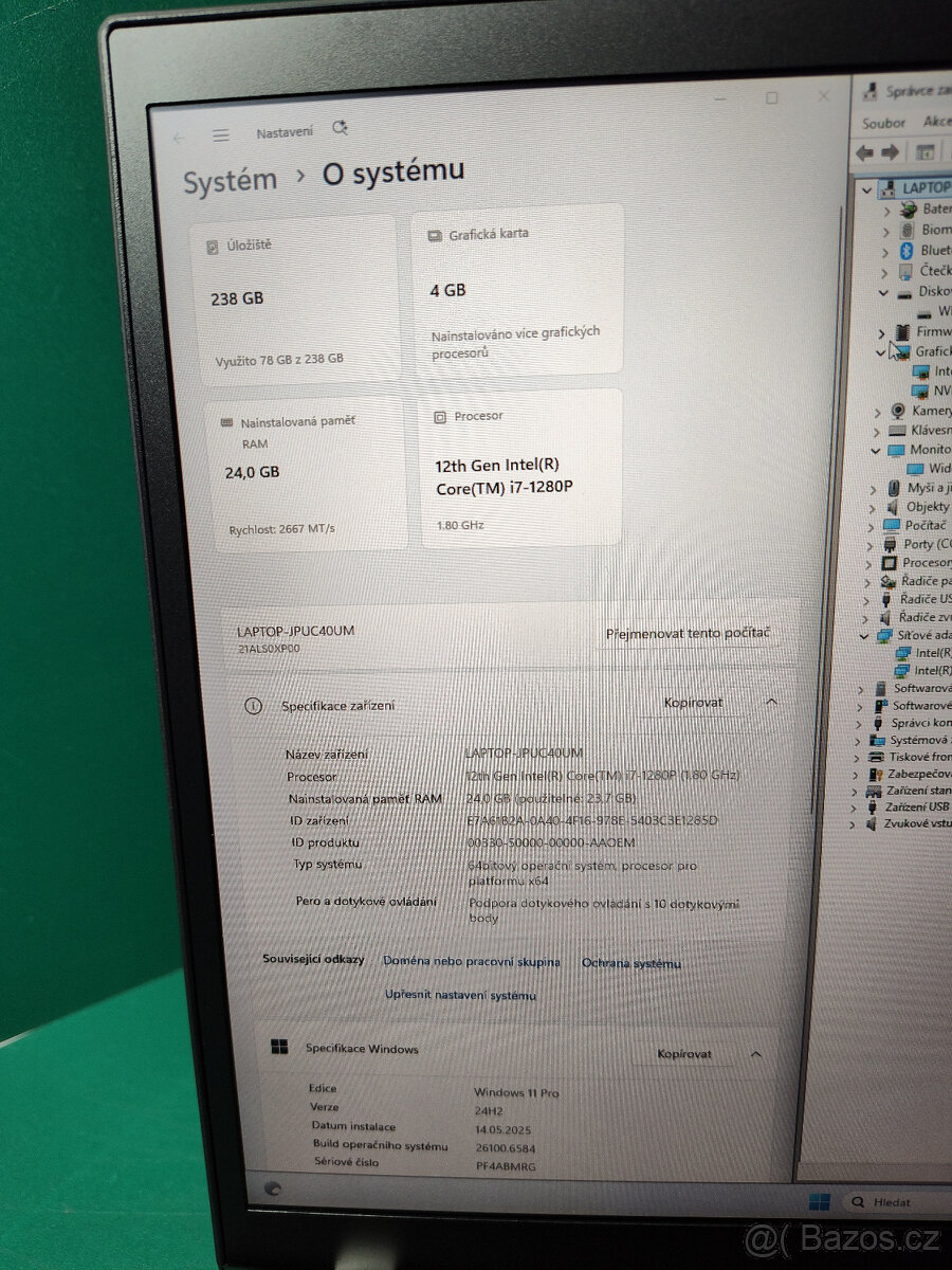 Lenovo ThinkPad p14s g3 i7-1280p 32/512GB√FHD√T550√1rz√DPH - 12