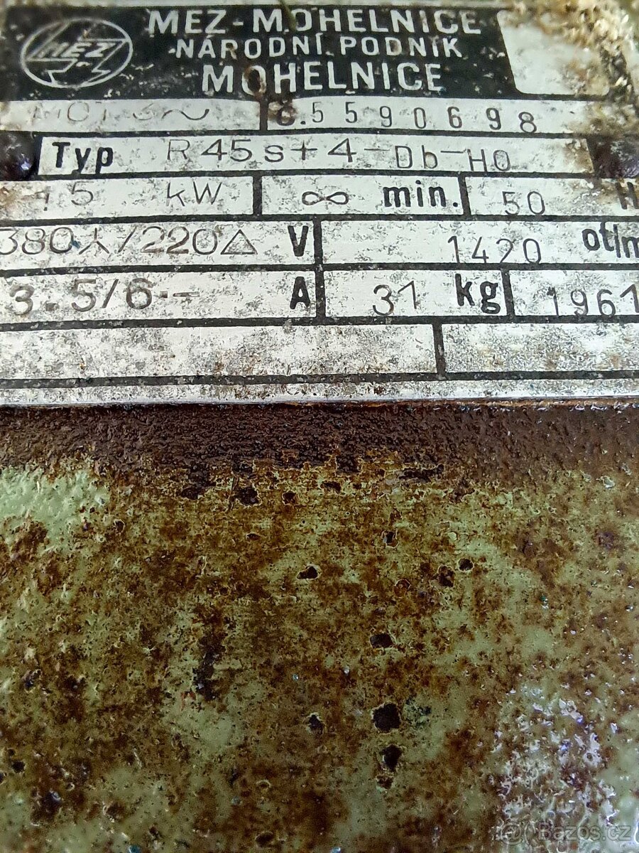 Prodám funkční elektrický motor MEZ Mohelnice - 12