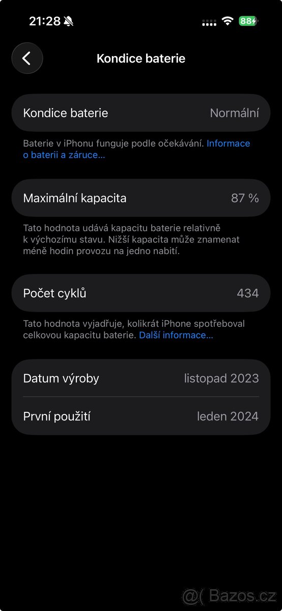 iPhone 15 Pro 128 GB bílý titan v záruční době - 12