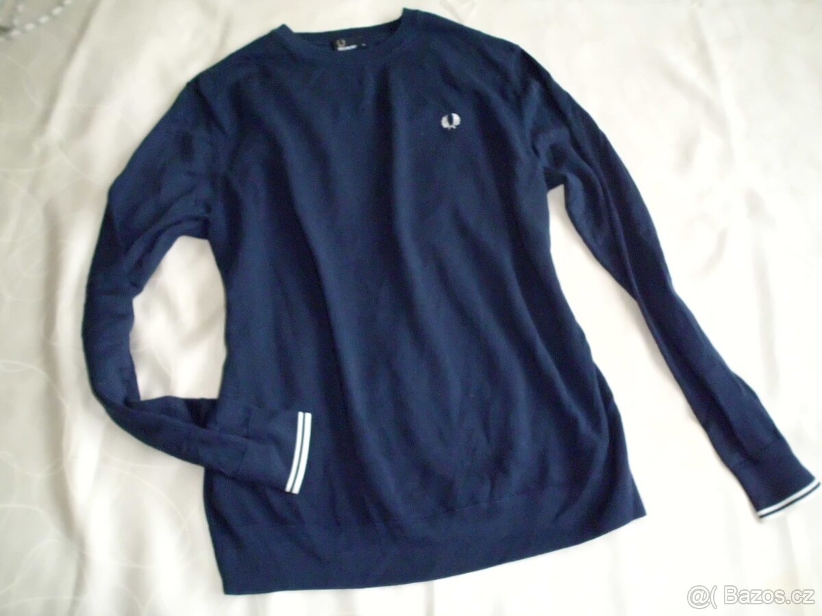 Fred Perry pánsky sveter tmavomodrý XL - 12