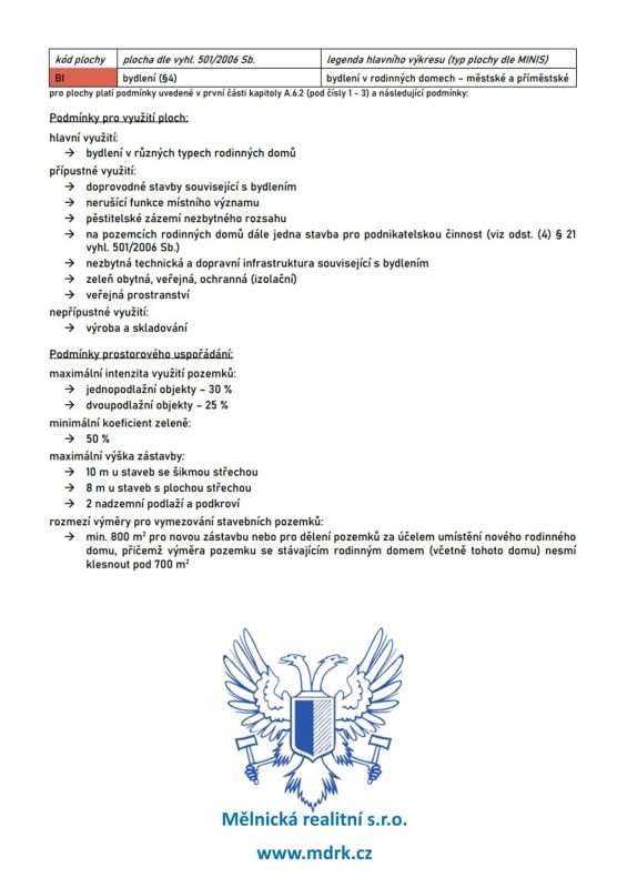 Velký pozemek pro rodinný dům v Liběchově - 12