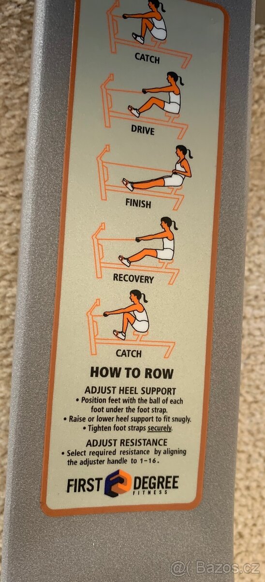 Veslovací trenažér FIRST DEGREE E-316 Fluid Rower - 12