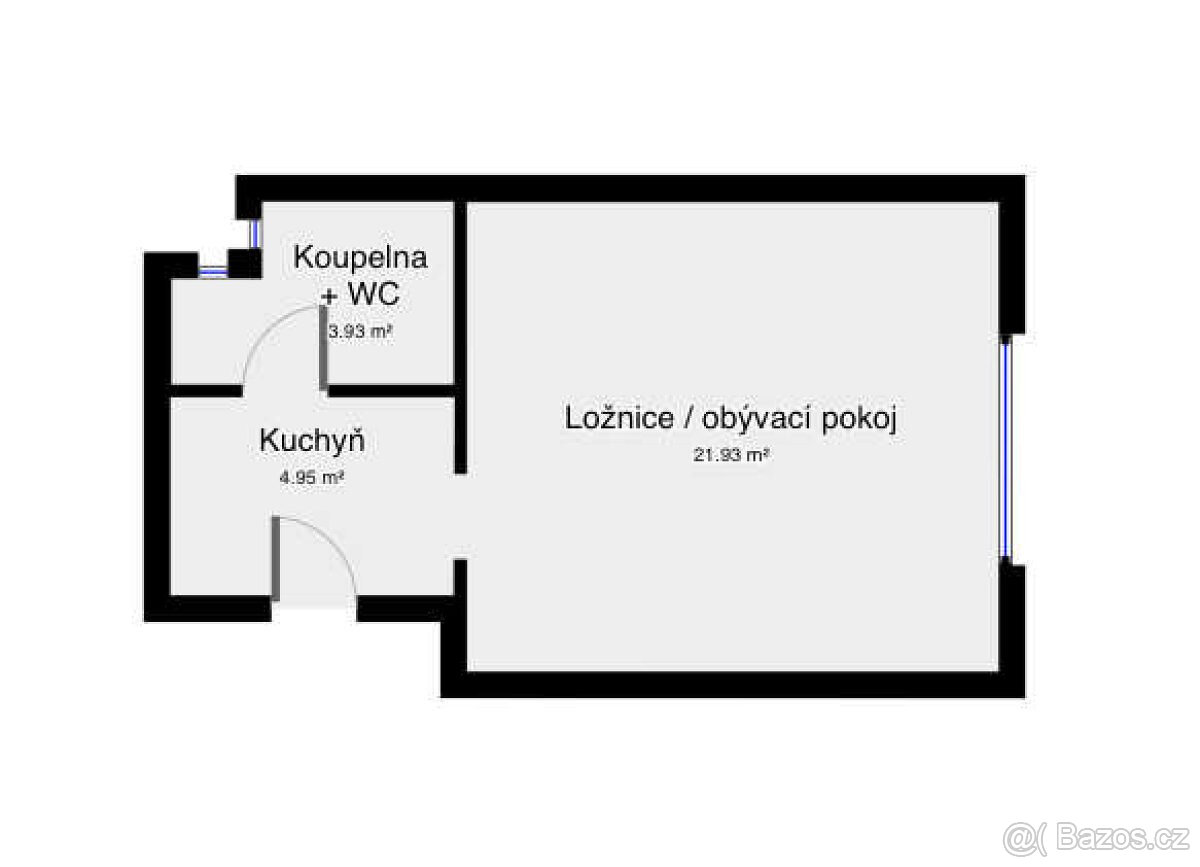 Pronájem bytu 1+1, U Pernštejnských, Praha - Nusle, Praha 4 - 12