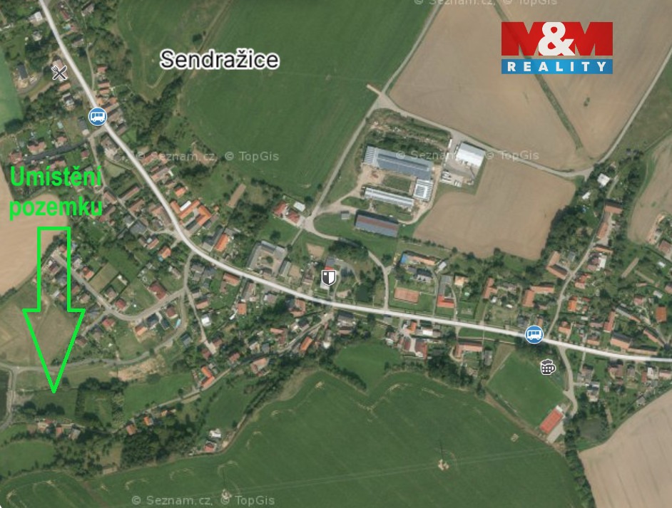 Prodej pozemku k bydlení v Sendražicích - 12