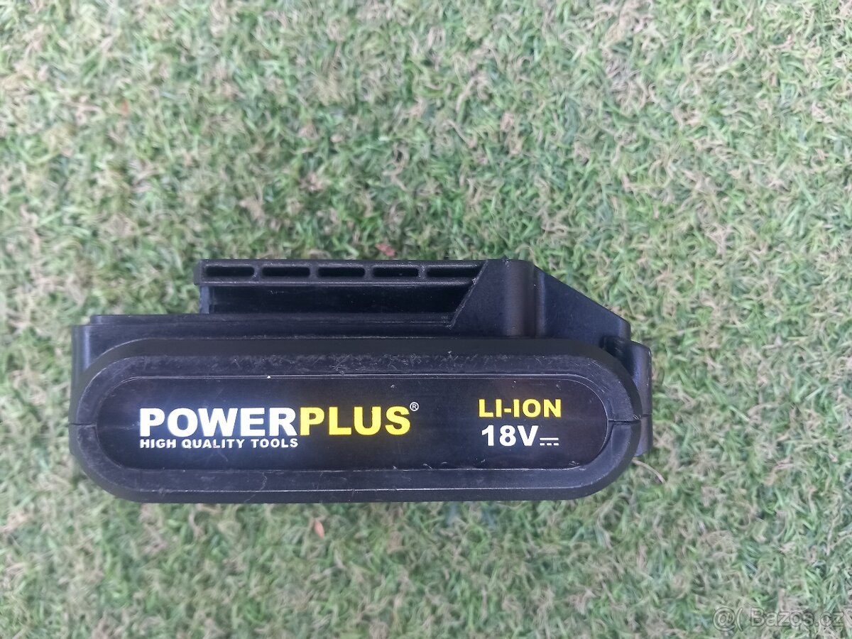 PowerPlus 18V 1300mAh, 2ks + nabíječka + napájecí kabel - 12
