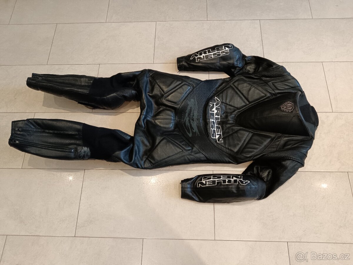 Arlen Ness Racing-Pánská kožená moto kombinéza, jednodíl - 12