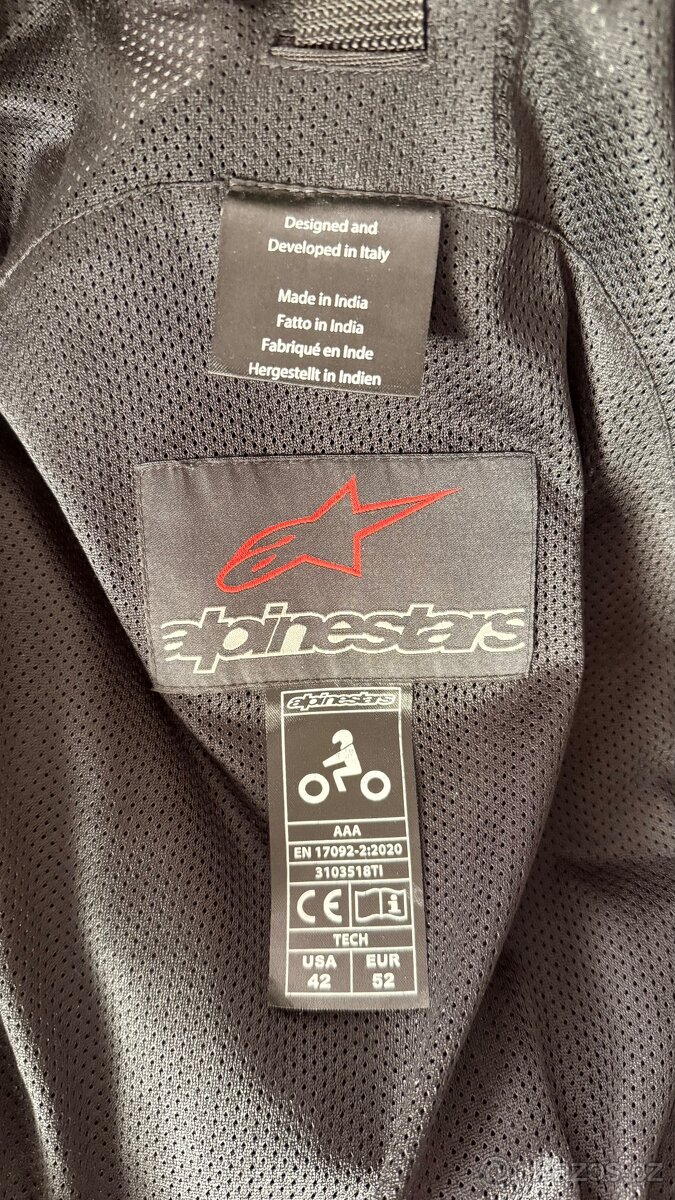 Motorkářská bunda ALPINESTARS FASTER SZ. 52 - 12