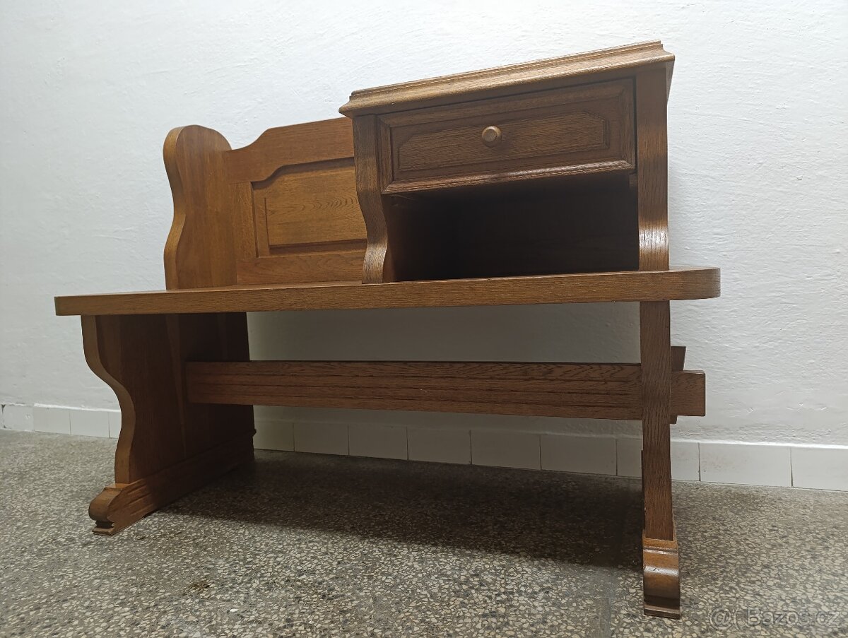 Rustikální botník / lavice, nábytek z masívu - 12