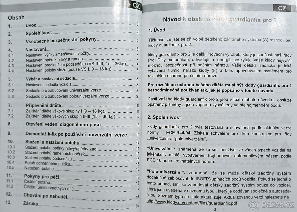 Autosedačka Kiddy Guardianfix Pro 2 - 12