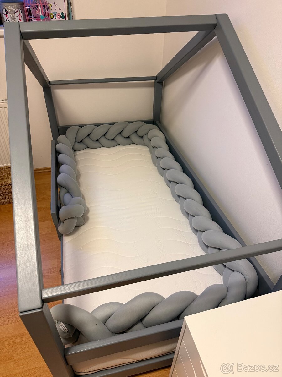 Dětská postel domeček LUCKY s bočnicí - 12