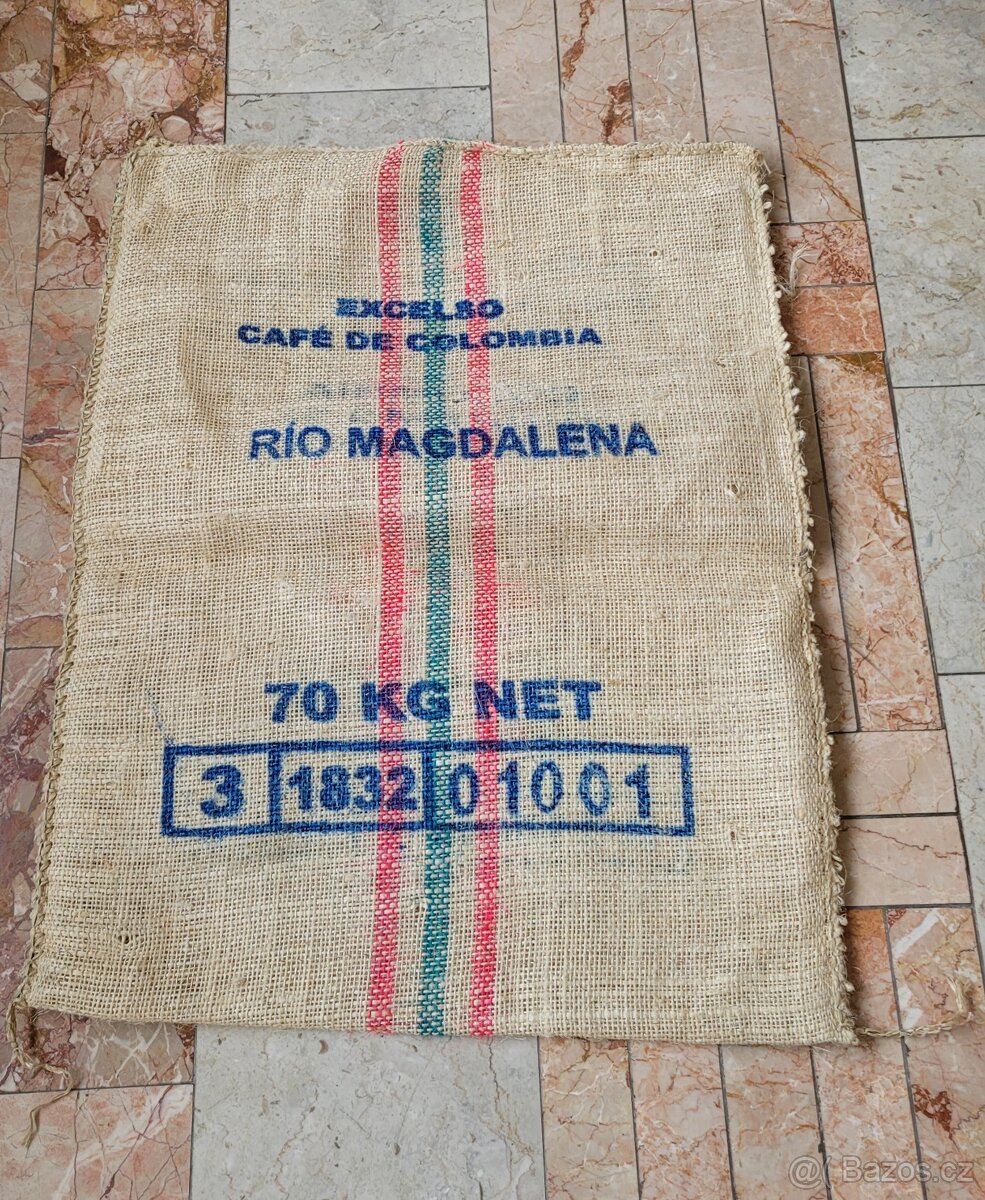 Dekorace: Jutové pytle na kávu, více kusů a více druhů, - 12