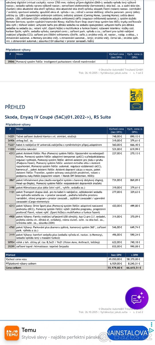 Škoda Eniaq coupe RS, max výbava, stav nového vozu - 12