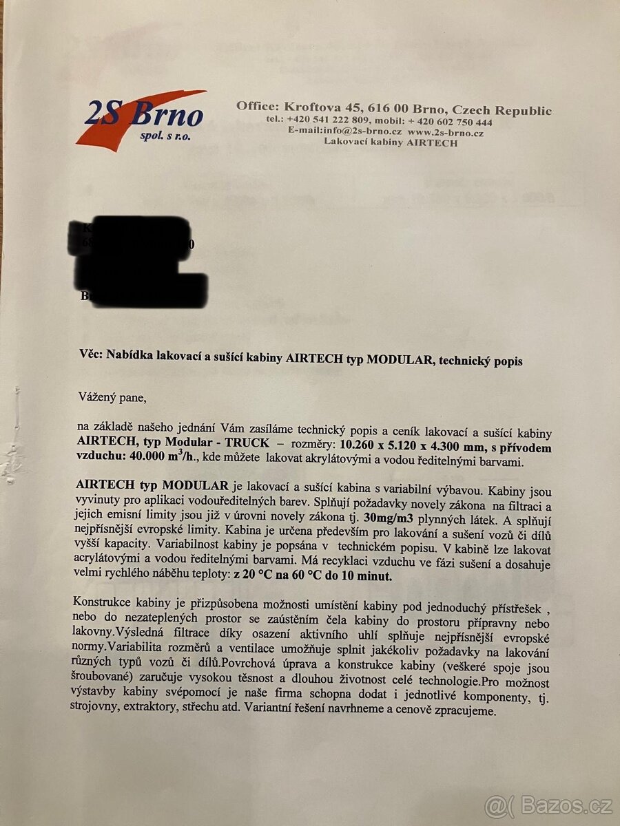 Průmyslová lakovna 10x5x4,3m AIRTECH MODULAR 10x5x4,3m - 12