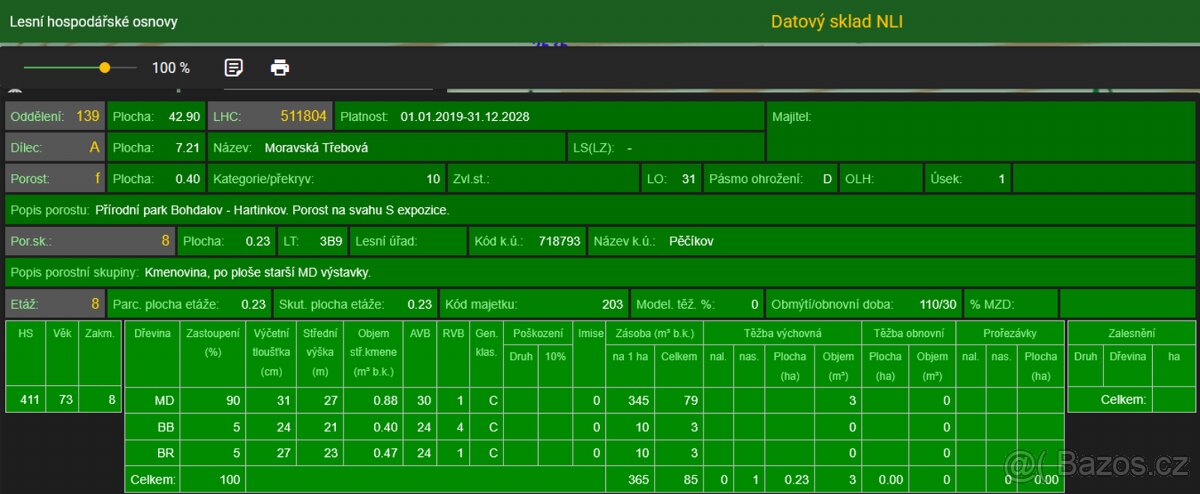 Prodám lesní pozemek v k.ú. Pěčíkov - 12