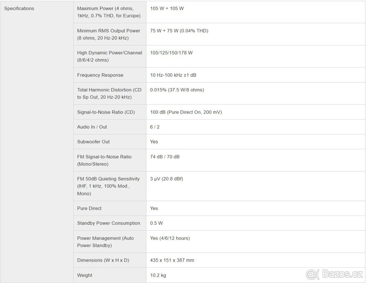 YAMAHA R-S500 Stereo FM/AM Receiver/ SUBWOOFER OUT - 12