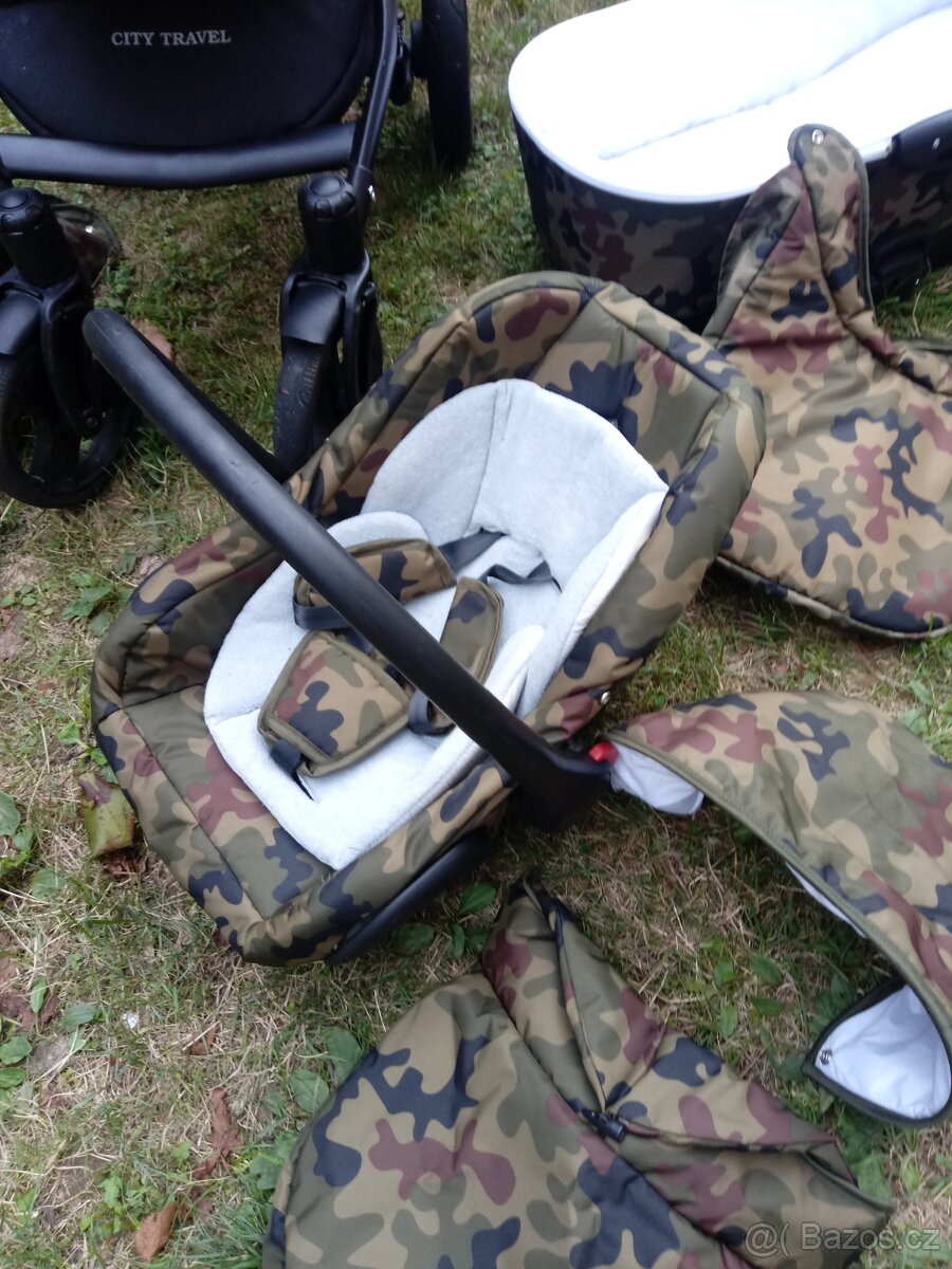 Maskáčový kočárek 3.kombinace - 12