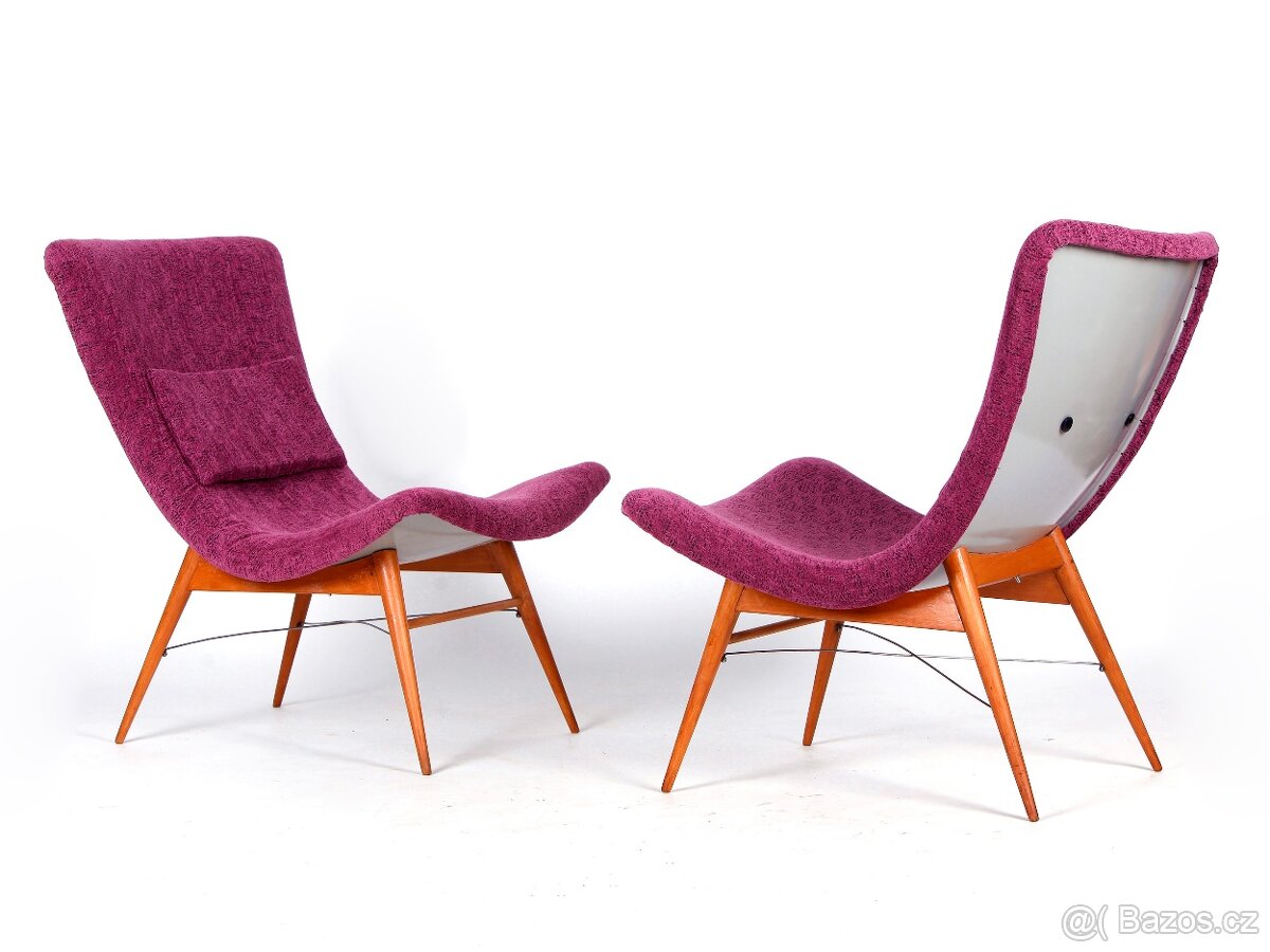 Designová skeletová retro křesla M. Navrátil - 12