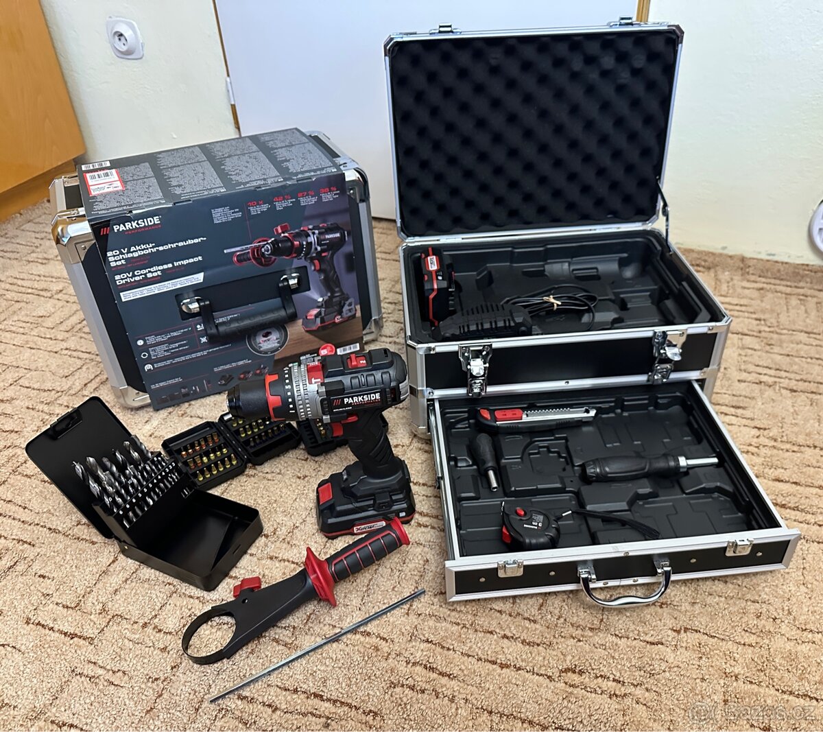 Parkside Performance Aku vrtačka s příklepem -SADA - 12