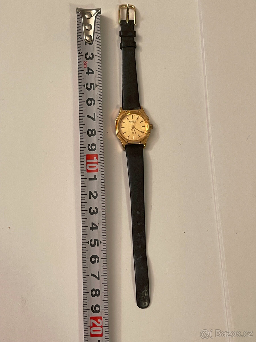 Damské hodinky Ricoh, kožený pásek, nova baterka, plně funkč - 12