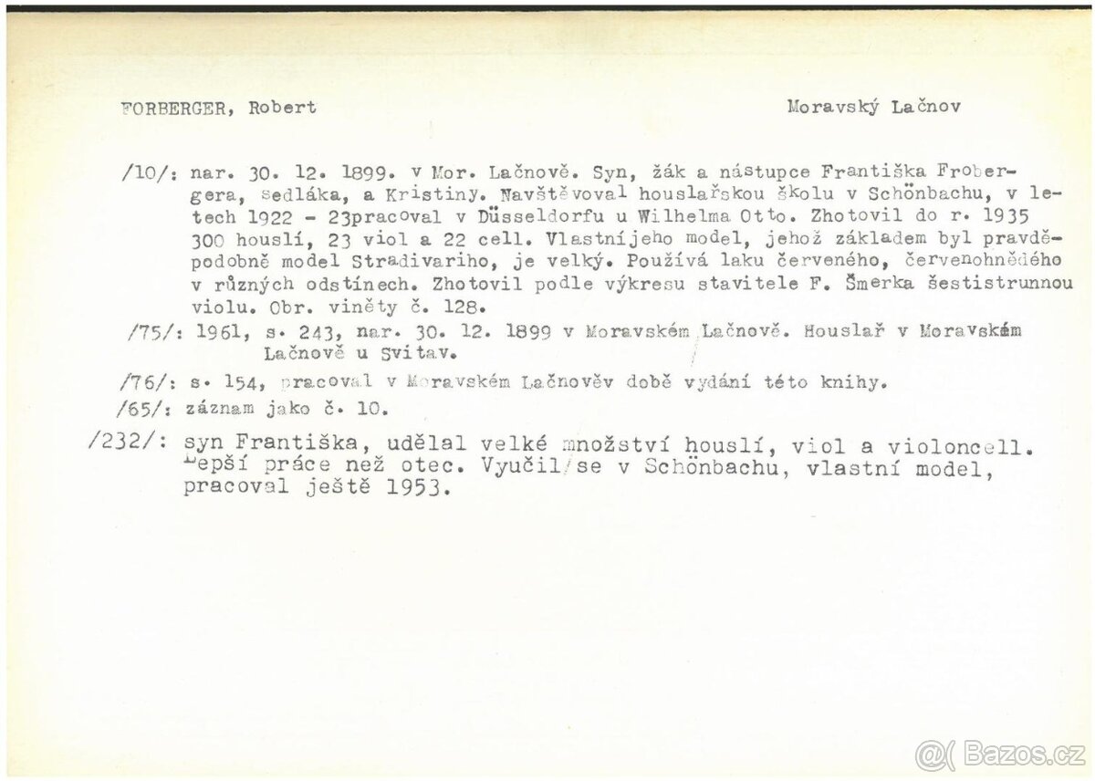 Robert Forberger (1899–1994) – Houslař - 12