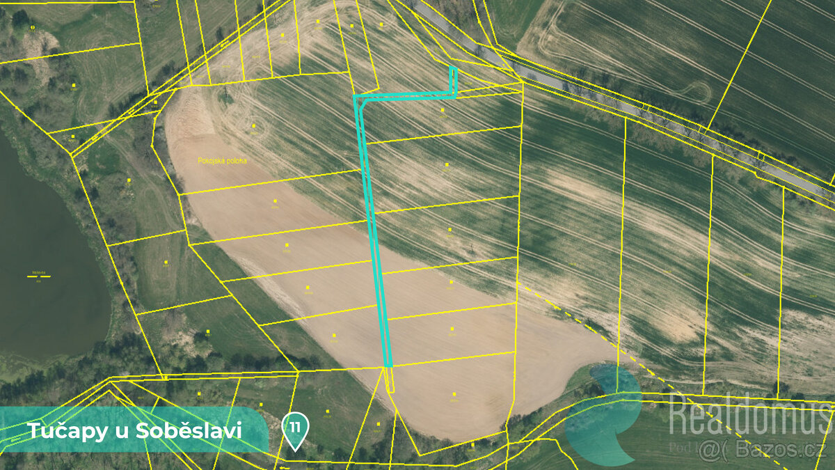 Zemědělská půda 11561 m² – Tučapy u Soběslavi, okres Tábor ( - 12