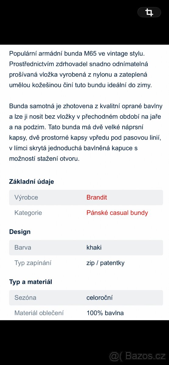 Parka M65 GIANT , velikost XL - 12