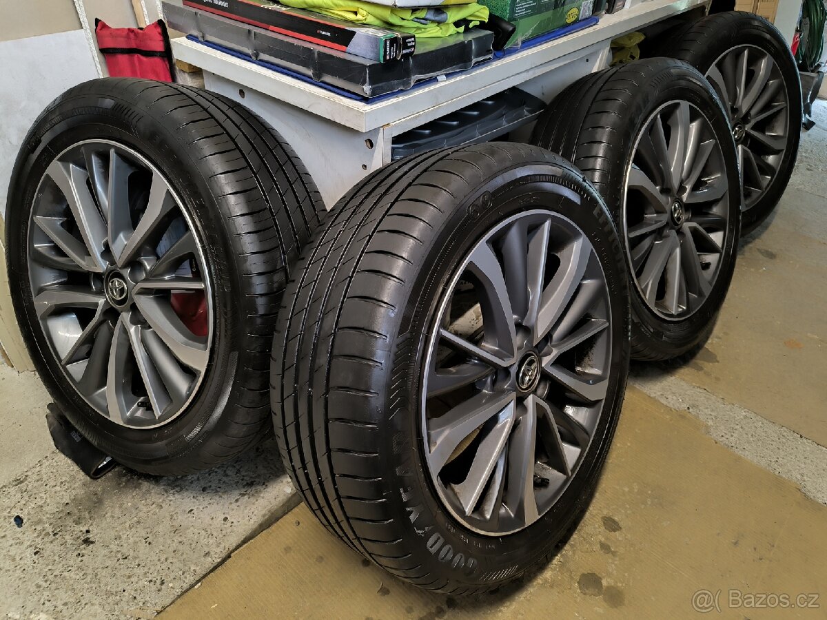 ALU kola Toyota Avensis 5x114,3 R17, Originál, pneu 6mm+TPMS - 12