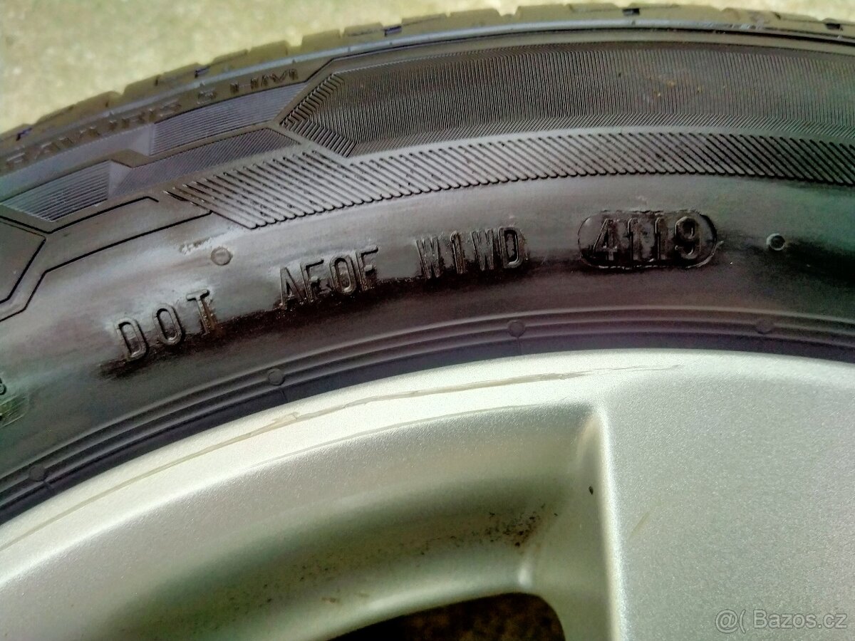 Alu kola Borbet 7J x r16, 5x112, ET 38, Letní pneu - 12