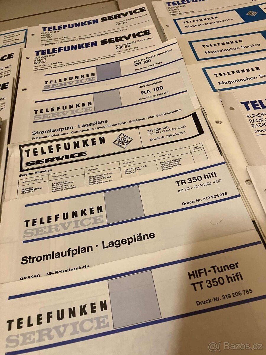 TELEFUNKEN HIFI originální servisní schéma a manuály 65ks - 12