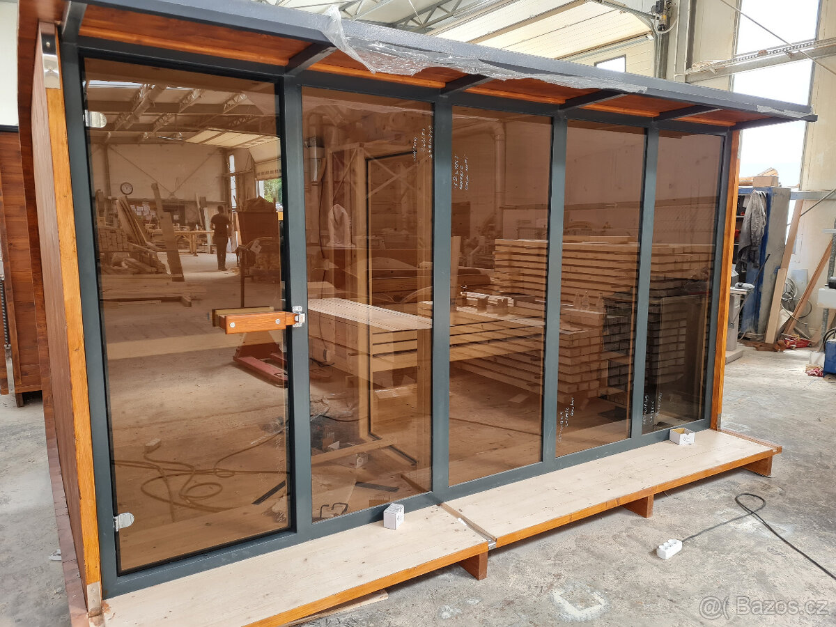 Venkovní finská panoramatická sauna - 12