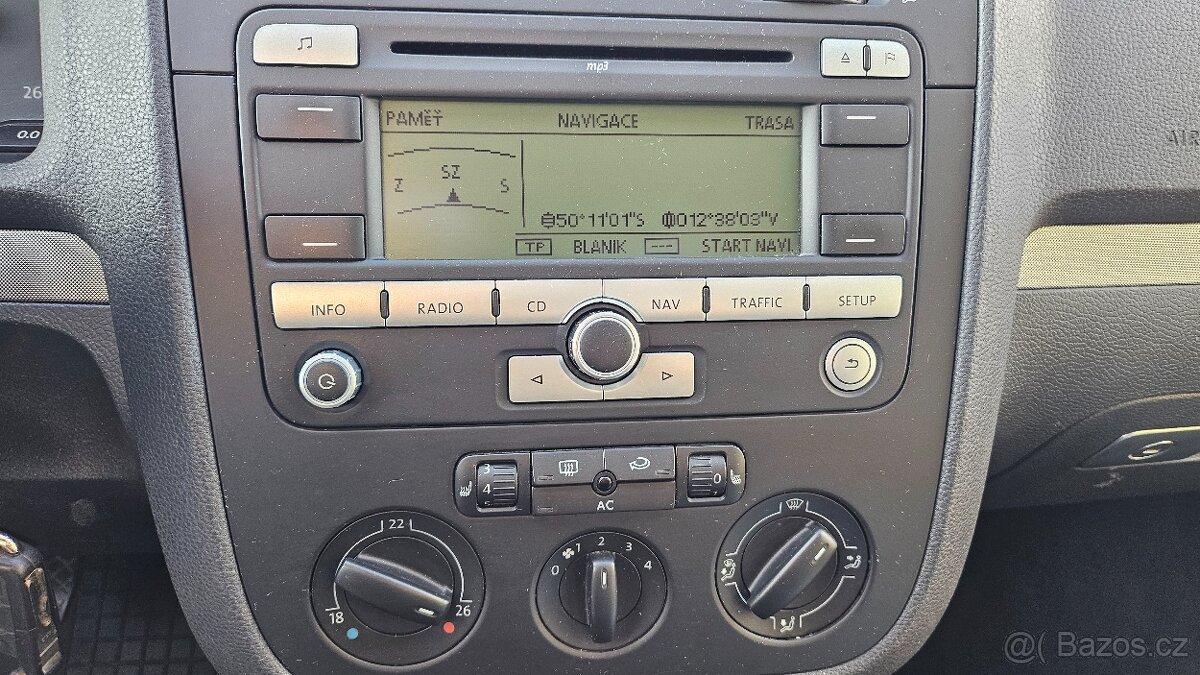 VW Golf 1.9TDI, 2007, TK 12/27, NAVIGACE, Tempomat - 12