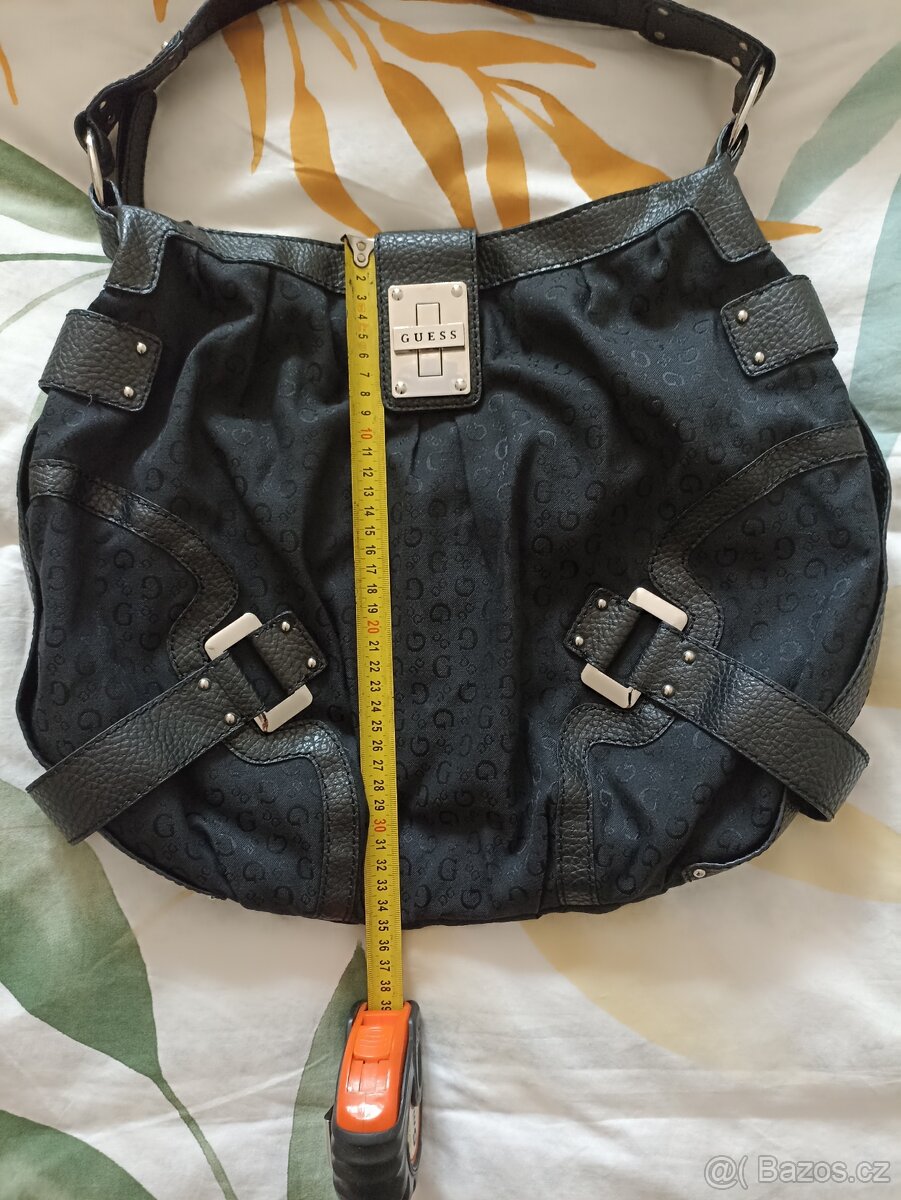 Kabelka GUESS - látková s logem - 12