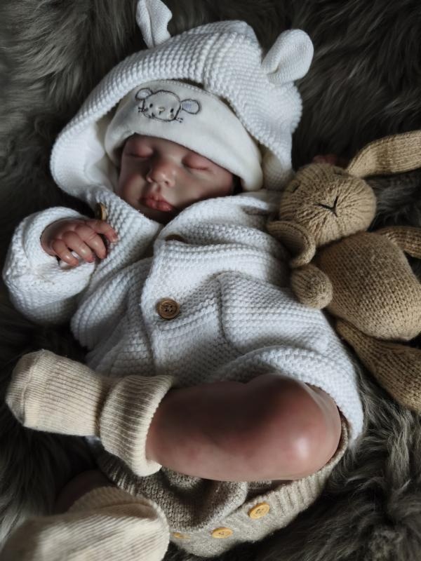 Pletený kabátek s oušky - 12