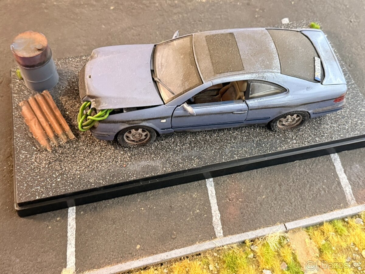 VRAK - 1:18 Mercedes-Benz CLK 230 Coupe - Modrá - ANSON - 12