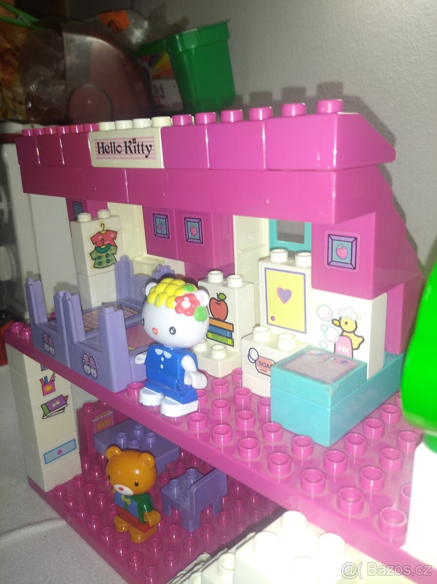 Hello Kitty velký domek se zahradou, stavebnice UNICO Plus - 12