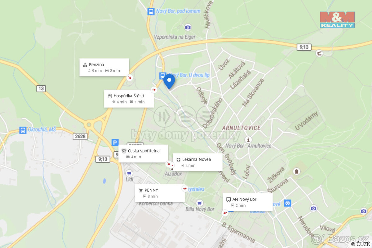 Prodej bytu 4+1 v Novém Boru, ul. Gen. Svobody - 12
