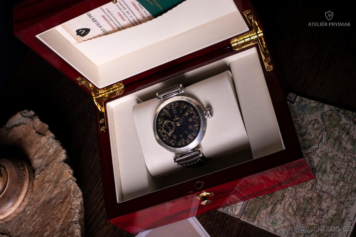 Starožitné švýcarské stříbrné hodinky OMEGA 1900 - 12