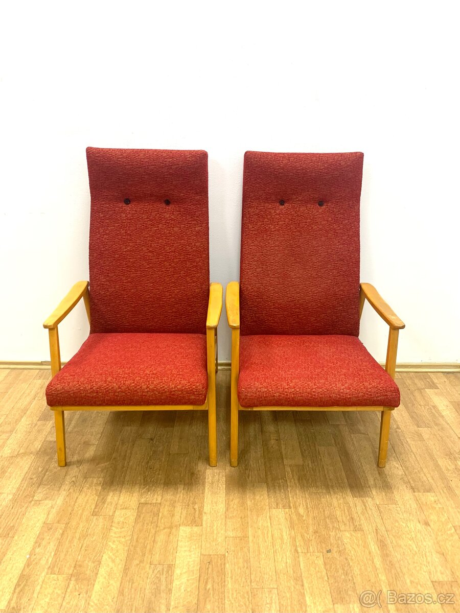 Retro kŕesla TON 60. léta polohovací - 12