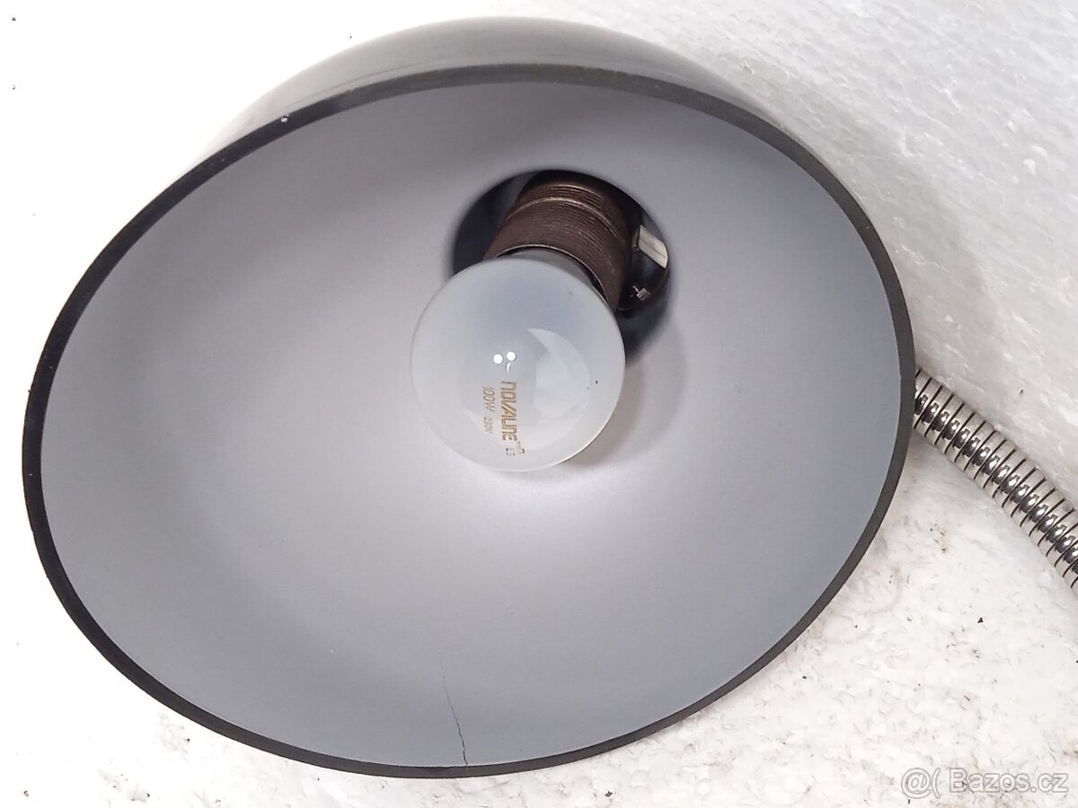 Retro bakelitová stolní lampa s husím krkem - 12