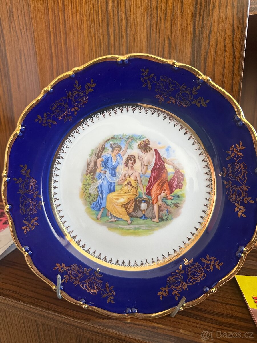 Růžový porcelán, porcelánová sada - 12