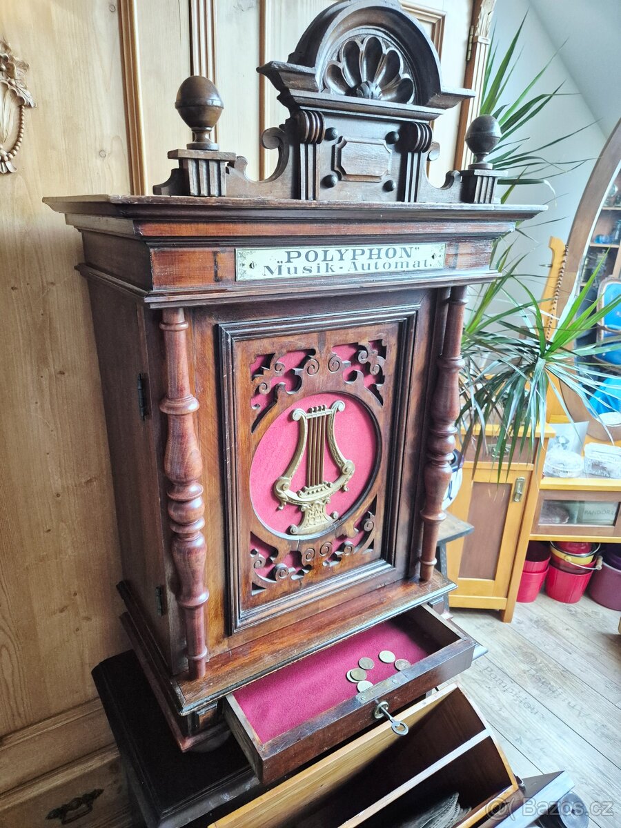 Starožitný Polyphon Musikwerke Leipzig, Německo, 1896 - 12