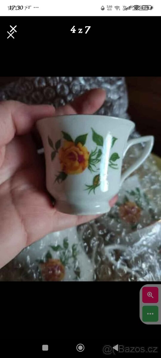 Porcelánové retro sady mix - 12