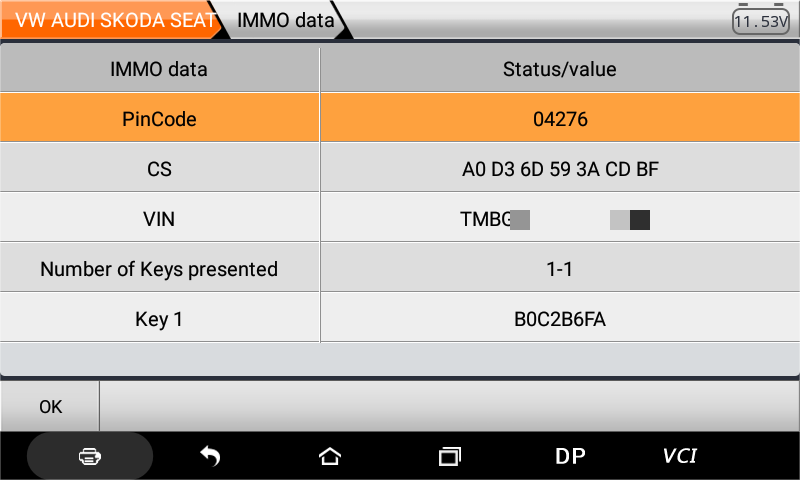 Klíč pro Škoda Volkswagen Seat a další. Zařízení pro progra - 12
