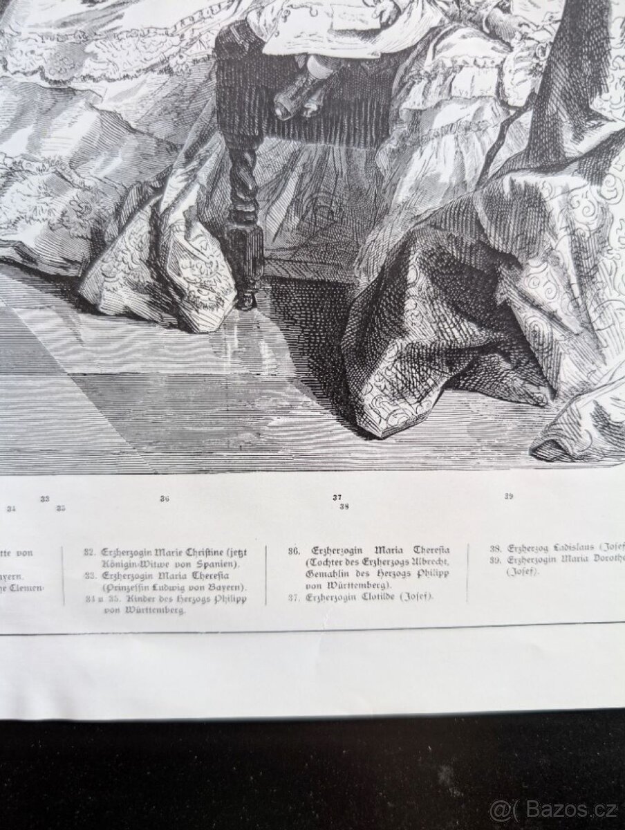 Umělecký list s tiskem+Dvojstránka časopis,císařFJ - 12