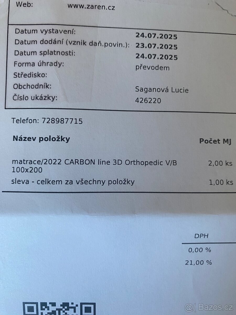 Luxusní matrace Zaren - 12