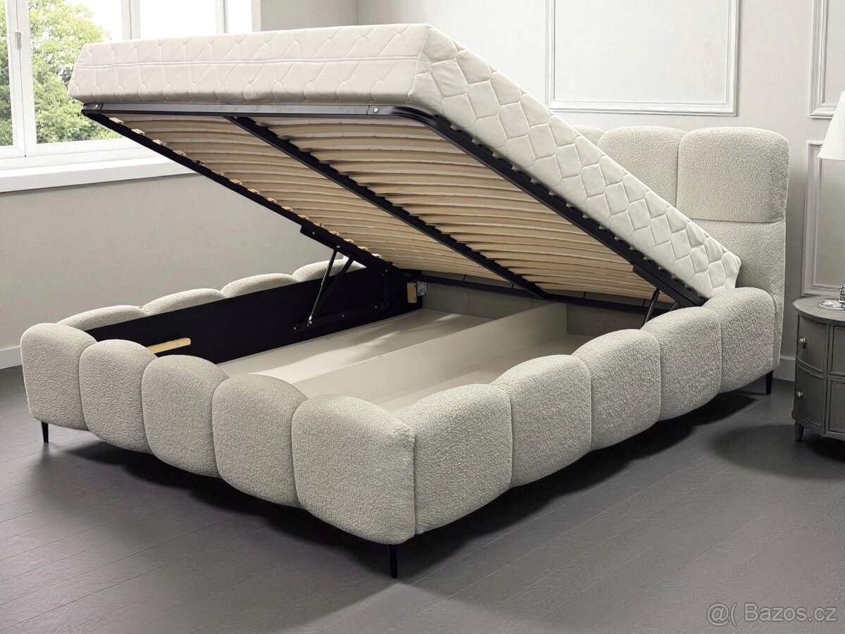 Manželská postel , uplne nový . Šedá | 180x200 , 160x200 | - 12