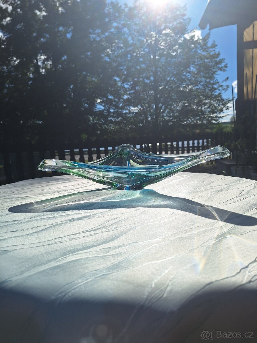 VELKÁ SKLENĚNÁ MÍSA MAX VERBOEKET 50.-60.léta 20.stol - 12